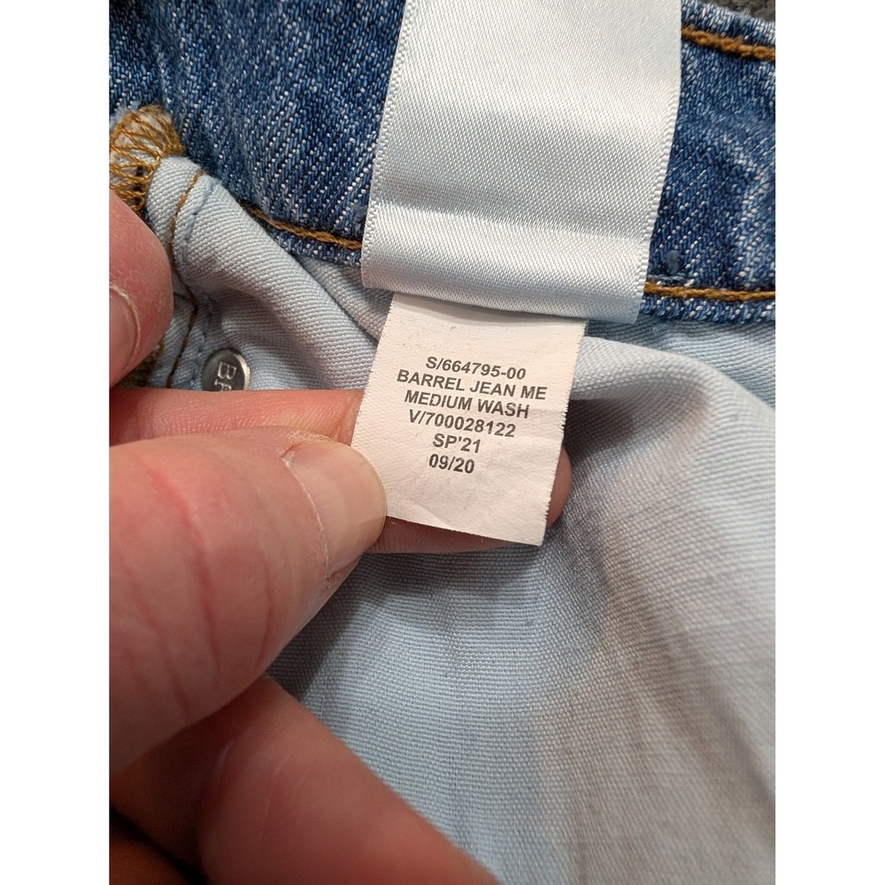 Banana Republic Womens Barrel Jean Medium Wash High Rise Tapered Blue Size 27/4 - Picture 6 of 7